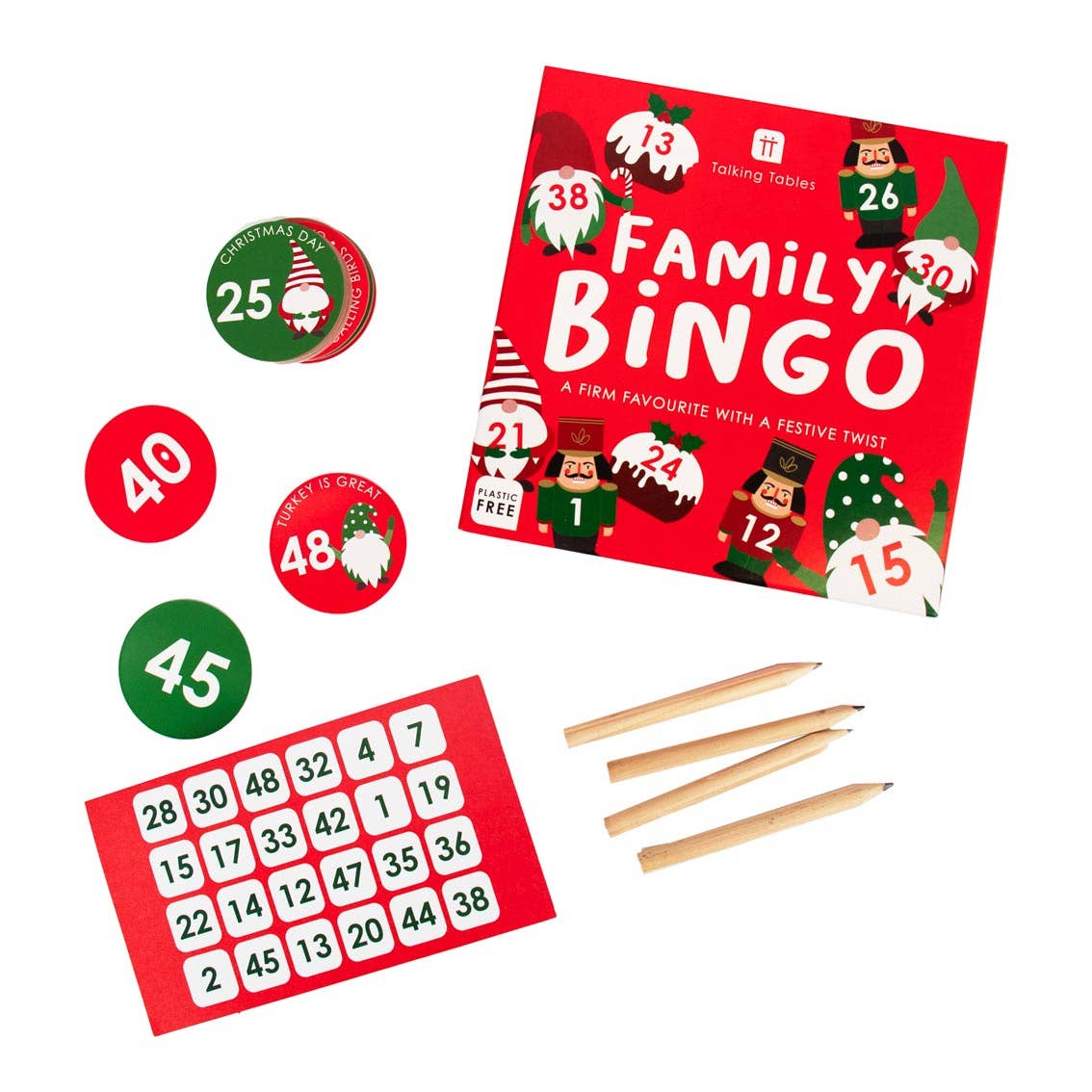 Talking Tables USA - Nutcracker Christmas Bingo Game | Xmas Game